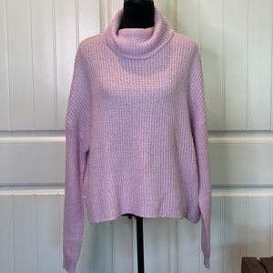 Brand New! Pretty Lavender cropped Cowl Sweater